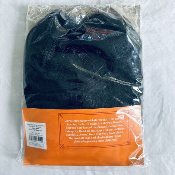 Long Black Wig Halloween Adult Hyde And Eek Straight Sleek Dress Up NWT - Picture 2 of 2